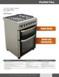 Imagen de Cocina Punktal Doble Horno Pk-1980 Dtk 3+1