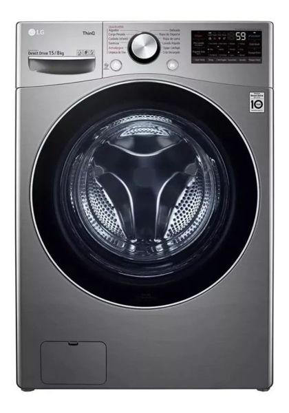 Imagen de Lavasecarropas LG 14 Kg/8kg Inox Wd14vvc4s6 Sensacion