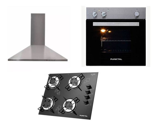 Imagen de Campana + Horno Eléctrico + Anafe Punktal De Acero.sensacion