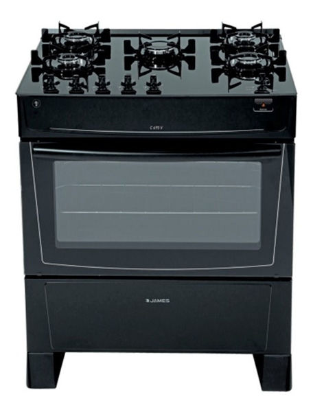 Imagen de Cocina 5 Hornallas Gas James C695 V Mesa Vidrio La Sensación