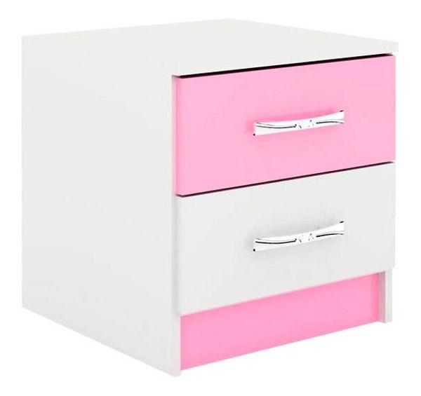 Imagen de Mesa De Luz 2 Cajones Promo X2 Ideal P Sommier Sensacion - Brillante - Rosa