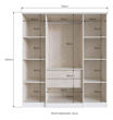 Imagen de Ropero Placard 4 Puertas 2 Cajones Miami 25040