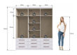 Imagen de Ropero Placard Doripel Con 6 Puertas Y 9 Cajones - Blanco