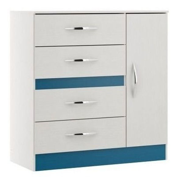 Imagen de Comoda 4 Cajones 1 Puerta Y Espacio Colores Flex Sensacion