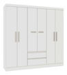 Imagen de Ropero Placard Dormitorio 6 Puertas 2 Estantes Sensacion - Blanco