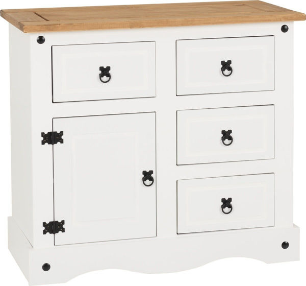Imagen de Comoda Sen Home Con Corona De 1 Puerta Y 4 Cajones Grandes