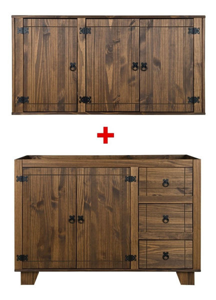 Imagen de Bajo Mesada Madera + Aereo+ Pino Macizo Sensacion