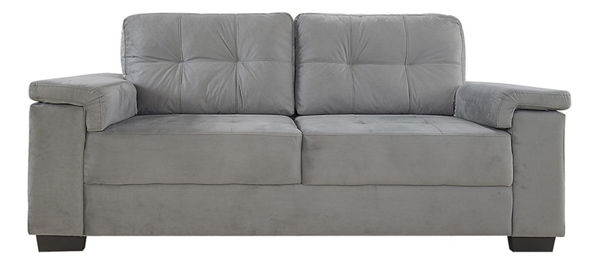 Imagen de Sillon 3 Cuerpos Sofa Tela Alcohol Clean Luares Color Gris