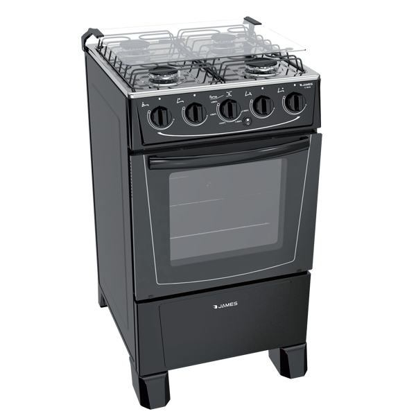 Imagen de Cocina James C 105 B  Gas Envasado 4 H Negra Sensacion