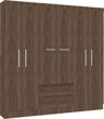 Imagen de Ropero Placard Dormitorio 6 Puertas 2 Estantes Sensacion