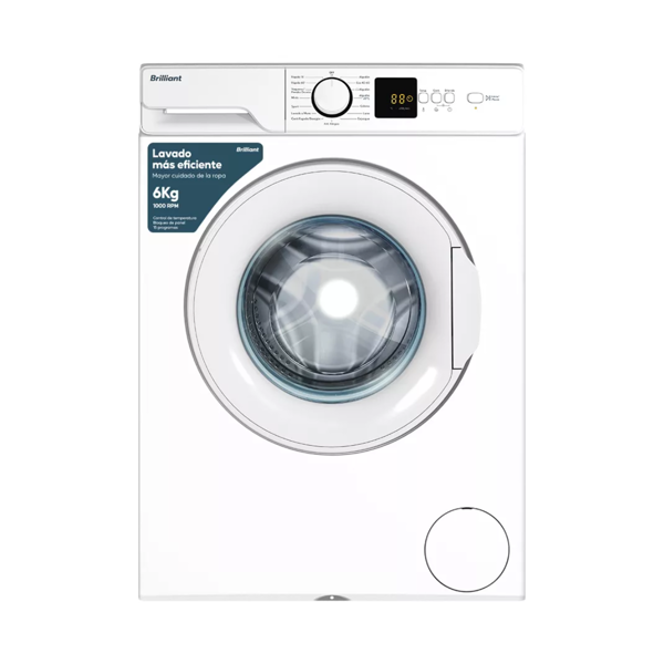 Imagen de LAVARROPA BRILLIANT 6KG BLANCO BREV6WMW