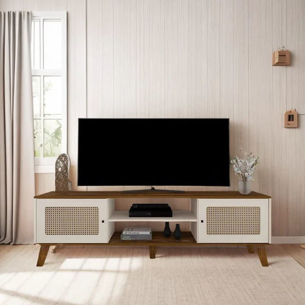 Imagen de RACK TV CHARLOTTE NATURAL/OFF WHITE
