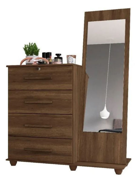 Imagen de Comoda Cajonera Con Espejo Modelo Trento Sensacion