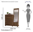 Imagen de Comoda Cajonera Con Espejo Modelo Trento Sensacion